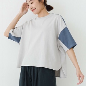 【2025春夏新作 kermu】10862 接結冷感 コットン天竺 配色切替 プルオーバー