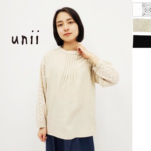 Button Shirt/Blouse High-Neck Switching