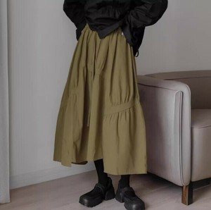 スカート ハイウエスト 無地 ゆったり 快適 レディース ファッション  ABQ1107