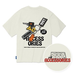 【2025春夏新作】キーホルダーアクセサリープリントTシャツ