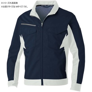 桑和 3478-00 長袖ブルゾン Mサイズ ネイビー(1)