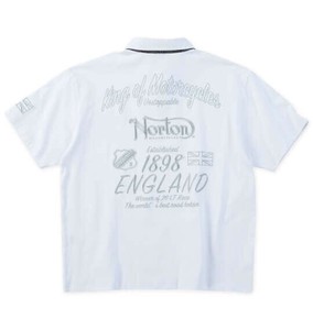 Norton ビッグサイズ メンズ 半袖ポロシャツ ホワイト  3L 4L 5L 6L 8L