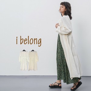 【新作】ロングシャツワンピース　羽織　コットン　2色展開