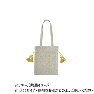 巾着バッグ ジャガード モザイクタイル グレイ 15624750466