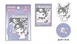 T'S FACTORY Stickers Sanrio Characters KUROMI Clear