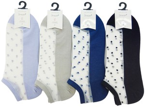 【春夏新作】婦人ドット柄シアースニーカー丈ソックス