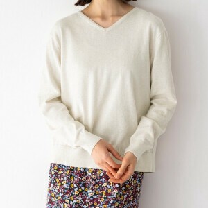 【2025春夏新作】【フェアトレード】オーガニックコットンニット Vネックセーター
