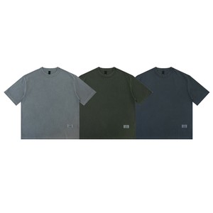 無地クルーネックTシャツ  S-XXL  グレー、オリーブ、ダークグレー   PL1119