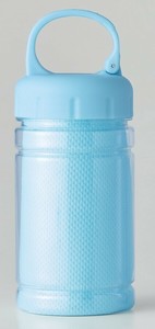 パステルカラー涼感タオル（カラビナボトル入）