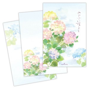 あじさい揺るるII【初夏柄ハガキ箋】