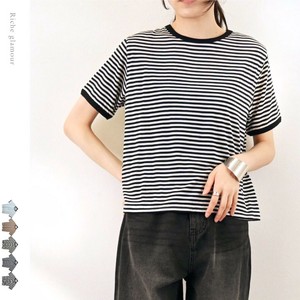【2025新作】シアー　ボーダー　クルーネック　Tシャツ(32525)
