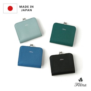 Bifold Wallet Purse Gamaguchi Genuine leather Made in Japan