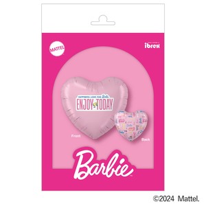 BARBIE ハートバルーン（14インチ） ﾊﾋﾟﾈｽﾋﾟﾝｸ　パッケージ入り【高品質】