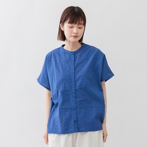 Button Shirt/Blouse Cotton Cambric Front Opening