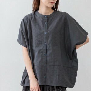 Button Shirt/Blouse Cotton Cambric Front Opening