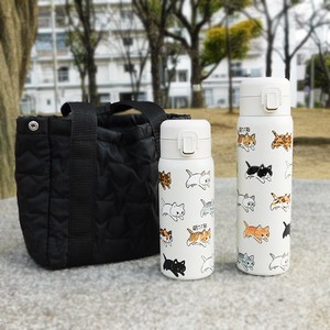 飛び猫×ICEBEANS　ステンレスワンプッシュボトル・水筒 350/480ml【 猫 ネコ ねこ 】