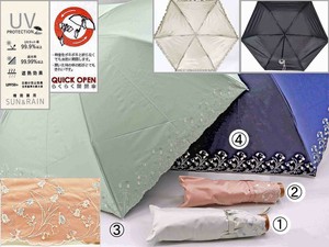 晴雨兼用傘　すずらん刺繍　クイックオープン