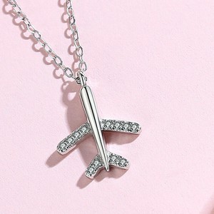 飛行機　ネックレス ネックレス レディース　ネックレス シルバー925　メッキ ネックレス シルバー