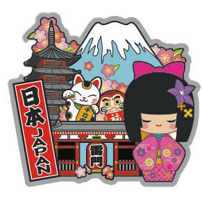 Magnet/Pin Pink Die-cut