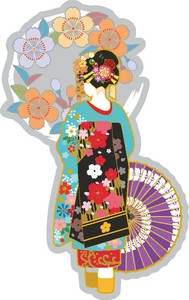 Magnet/Pin Back Apprentice Geisha Die-cut