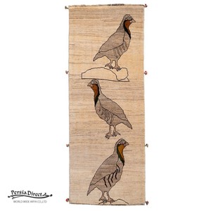 ギャッベ　ペルシャ　イラン　オーガニックウール　絨毯　細長いサイズXL (約100×250cm）G1523　97×250cm