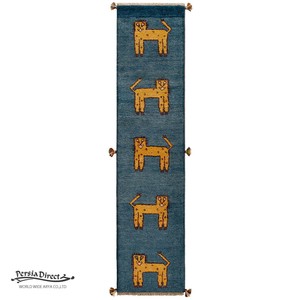 ギャッベ　ペルシャ　イラン　オーガニックウール　絨毯　細長いサイズLL (約50×200cm）G1194　51×212cm