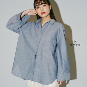 ワイドスリーブダンガリーシャツ
