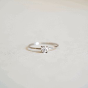 Silver-Based Diamond Ring 4mm