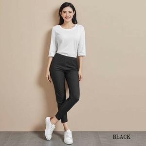 ストレッチ　ニットデニム　テーパードレギンス