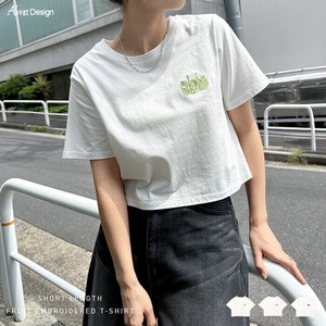T-shirt Embroidery T-Shirt Short Sleeve Short Length