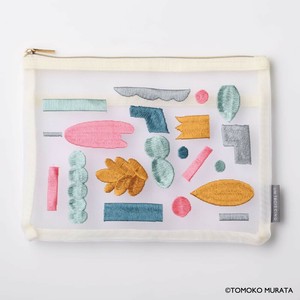ムラタトモコ 刺繍メッシュポーチ Harvest（実り）