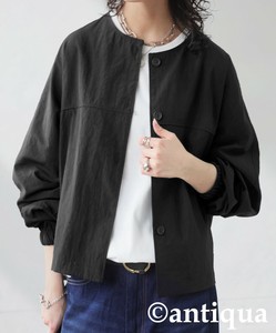 [antiqua] Jacket Ladies fashion Collarless jacket
