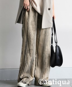 [antiqua] Full-Length Pant Nuance Pattern Ladies fashion