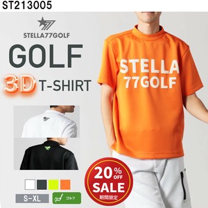 【2025春夏新作】蛍光カラーゴルフモックネック半袖Tシャツ