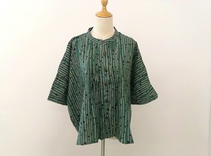 Button Shirt/Blouse Dolman Sleeve Pintucked 5/10 length [S/S NEW]