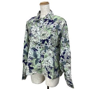 衬衫 花朵 绿色 花卉图案 衬衫