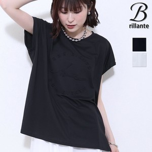 接触冷感 シルケットコットン 3Dロゴ Tシャツ  トップス　2025新作ss　BRILLANTE東京（195785）