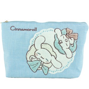 Pouch Sanrio Characters Flat Pouch Cinnamoroll Sagara-embroidery