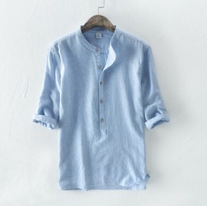 T-shirt Half Sleeve T-Shirt Linen Cotton