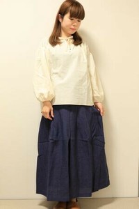 【2025定番】日本製　フレンチリネンタックスカート№8379