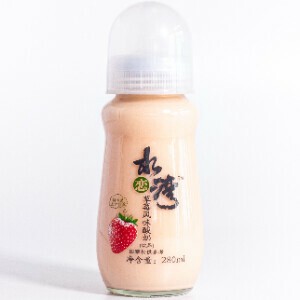 乳酸菌飲料(イチゴ風味)　哺乳瓶型　水恋湾乳酸菌飲料280ml（1ケース20本）