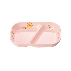 Divided Plate Pink L size Chick Made in Japan