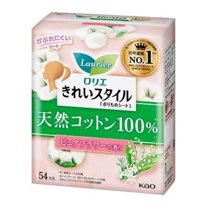 ロリエ　きれいスタイル　天然コットン100％　ピュアフラワーの香り 54個