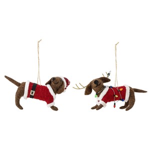 クリスマス ドッグ オーナメント 2個セット 犬 おしゃれ 飾り 装飾 クリスマスツリー 海外 雑貨