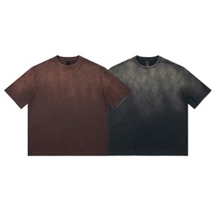 オーバーサイズ Tシャツ ブラウン グラデーション ブラウン -、グラデーション（黒）　S-XXL　PL1102