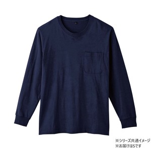 桑和 6645-52 長袖Tシャツ(ポケット付) Sサイズ ネイビー(1)
