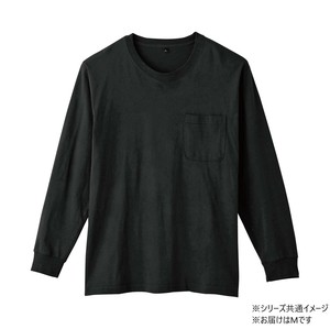 桑和 6645-52 長袖Tシャツ(ポケット付) Mサイズ ブラック(4)
