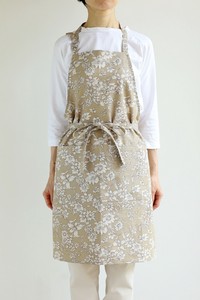 綿麻プリント ショートエプロン【日本製】