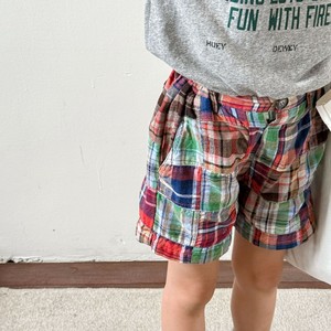 Kids' Short Pant Check Pattern Shorts Summer