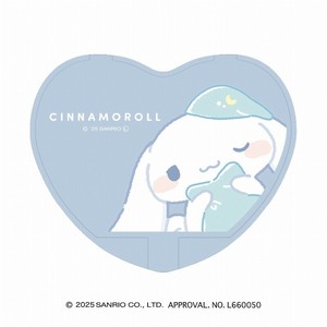 ■2025SS　新作■　サンリオキャラクターズ　ハート型ミラー　シナモロール/むにゃっと
